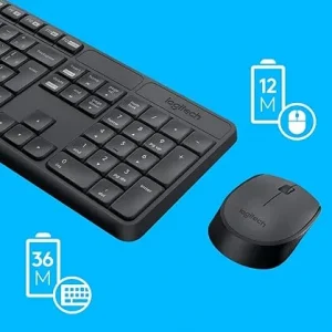 Teclado Logitech Sem Fio com Mouse