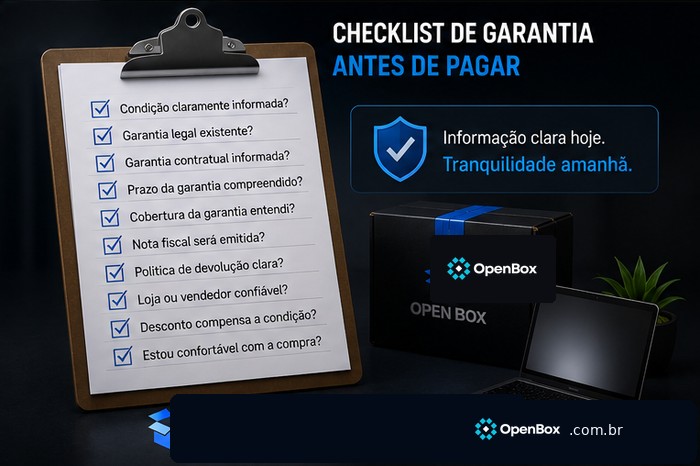 Checklist de garantia antes de comprar