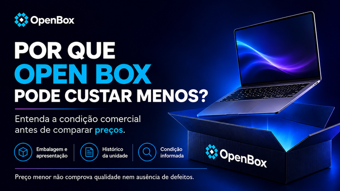Fatores que podem reduzir o preço de um produto Open Box.