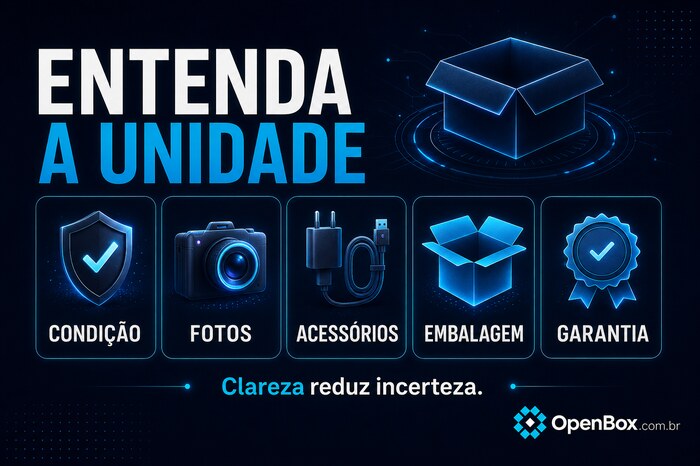 Como comprar Open Box com segurança? Checklist completo antes da compra 2 open box entenda a unidade